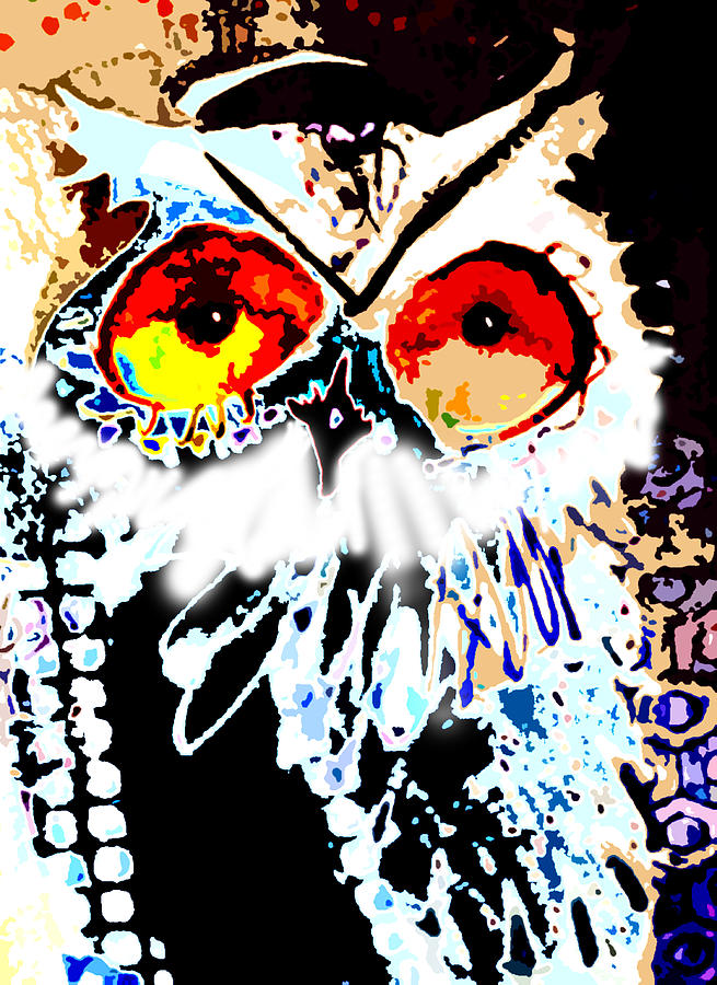 Hoot Digitized Painting by Laurel Bahe