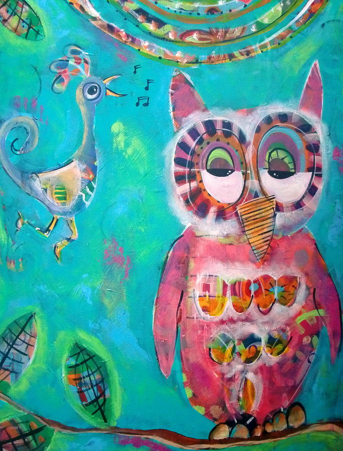 Owl Painting - Hoot Hoot by Carla Seaton