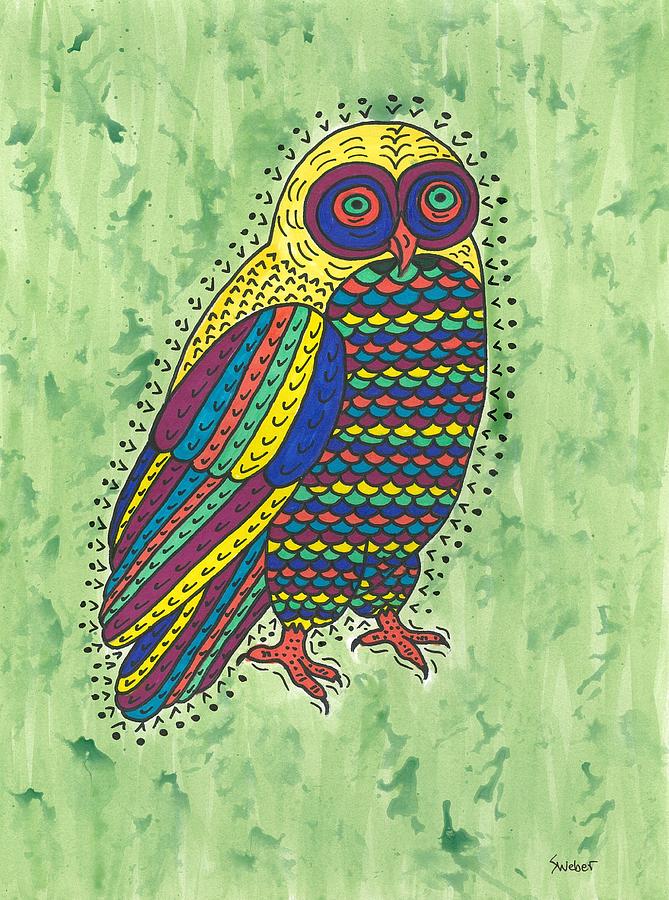 Hoot Owl Painting by Susie Weber