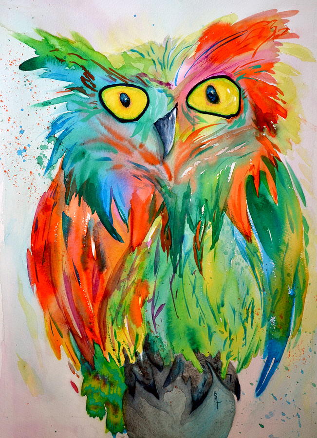 Owl Painting - Hoot Suite by Beverley Harper Tinsley