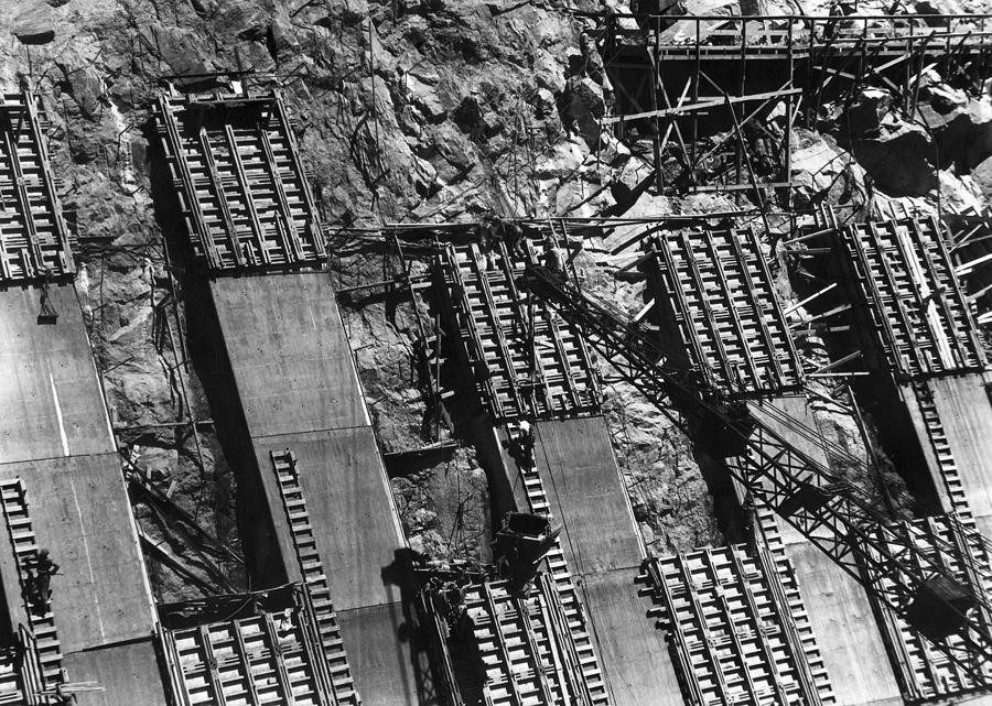 Crane Photograph - Hoover Dam, 1933 by Granger