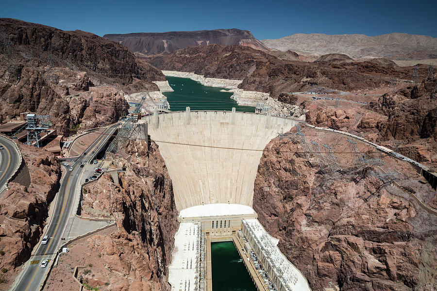 Hoover Dam And Lake Mead During Drought Photograph by Jim West/science Photo Library