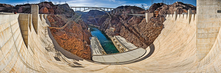 Architecture Photograph - Hoover Dam, Lake Mead, Arizona-nevada by Panoramic Images
