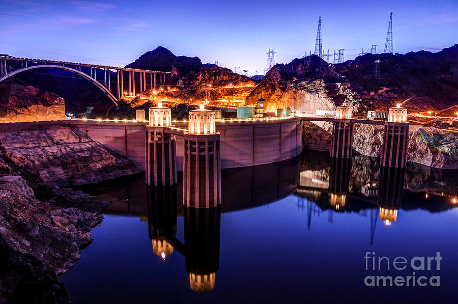 Hoover Dam Sunset - Nevada Photograph by Gary Whitton