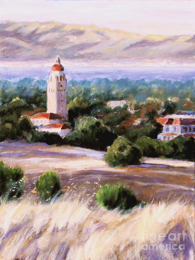 Stanford University Painting - Hoover Tower 1 Stanford University by Kitty Korzun Moore