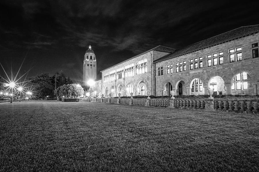 Stanford University Photograph - Hoover Tower Stanford University Monochrome by Scott McGuire