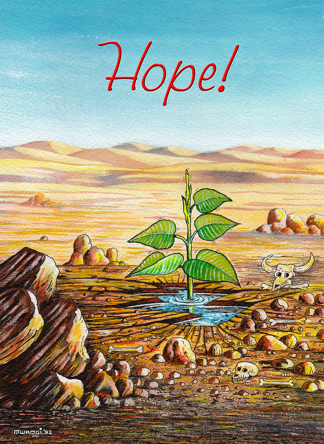 Hope Painting by Anthony Mwangi