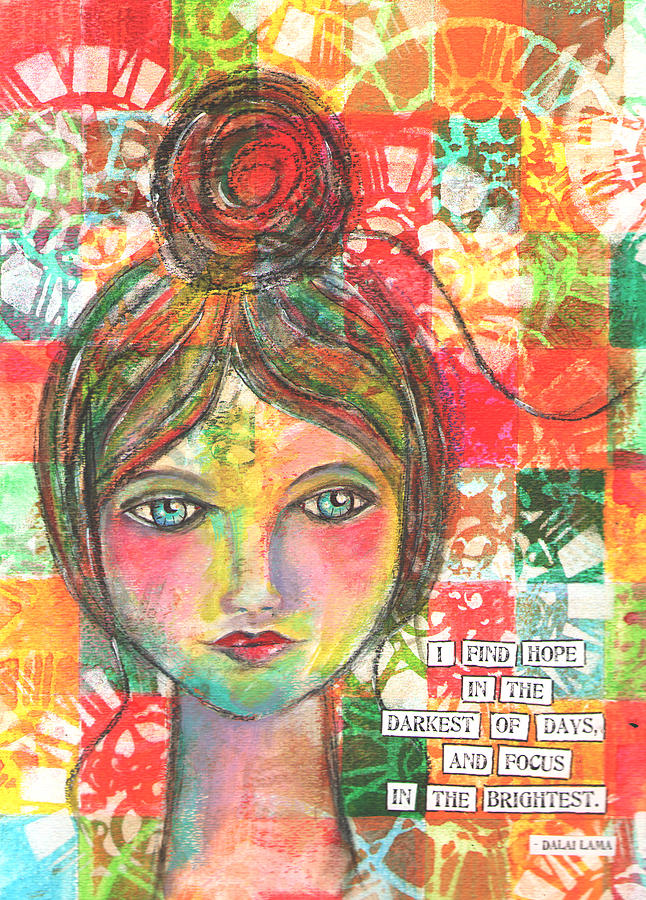 Hope in the dark Mixed Media by Lynn Colwell
