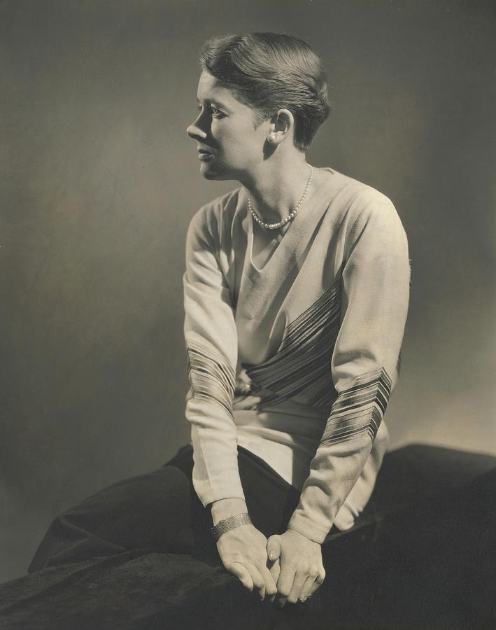 Hope Williams Wearing A Sweater Photograph by Edward Steichen