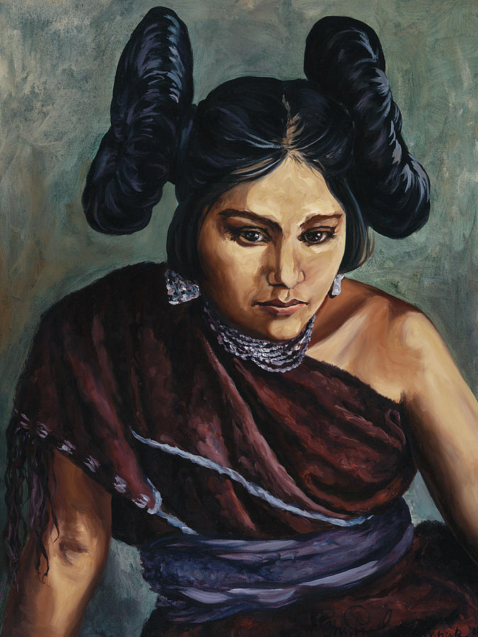 Portrait Painting - Hopi Jewel by Christine Lytwynczuk