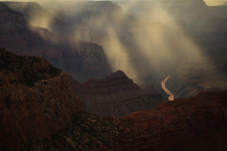 Grand Canyon National Park Photograph - Hopi Point God Rays by Mark Short