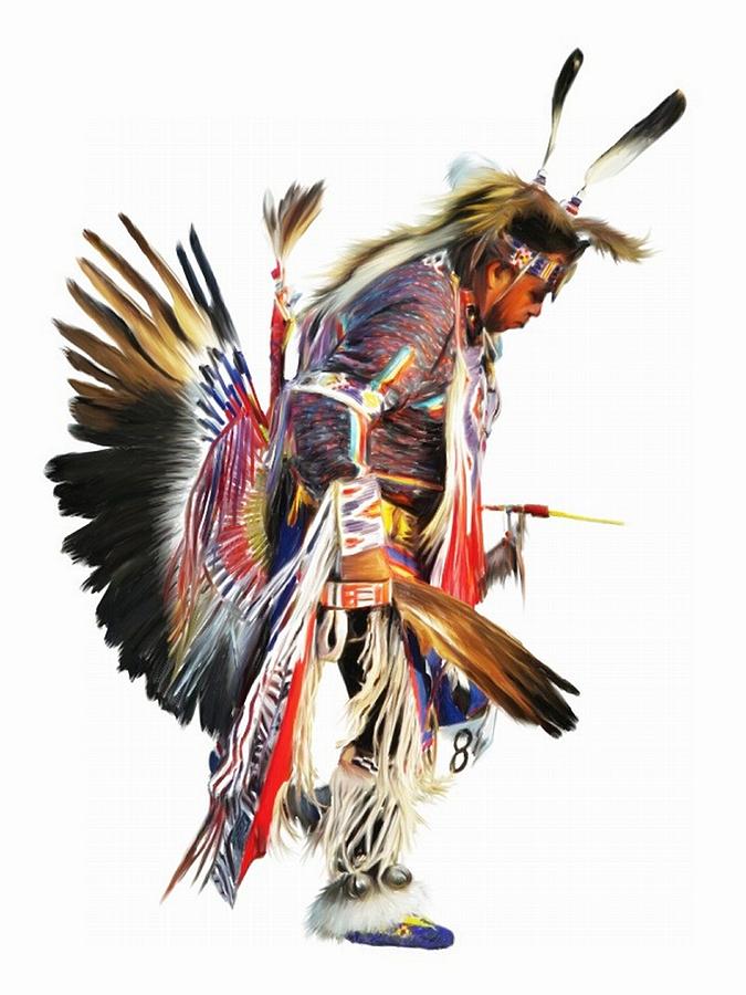 Native American Indian Dancer Painting - Hopi Spirit Dance by Peter Nowell.