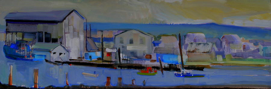 Hoquim Washington Shipyard Painting by Gregg Caudell
