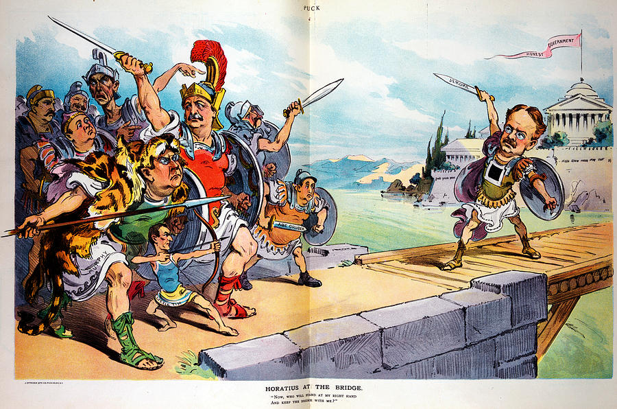 Horatius at the Bridge Puck  1905 Painting by MotionAge Designs