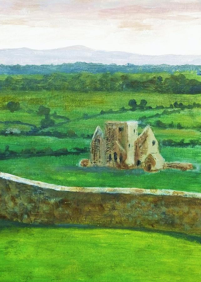 Landscape Painting - Hore Abbey from Cashel Rock Eire by Nigel Radcliffe