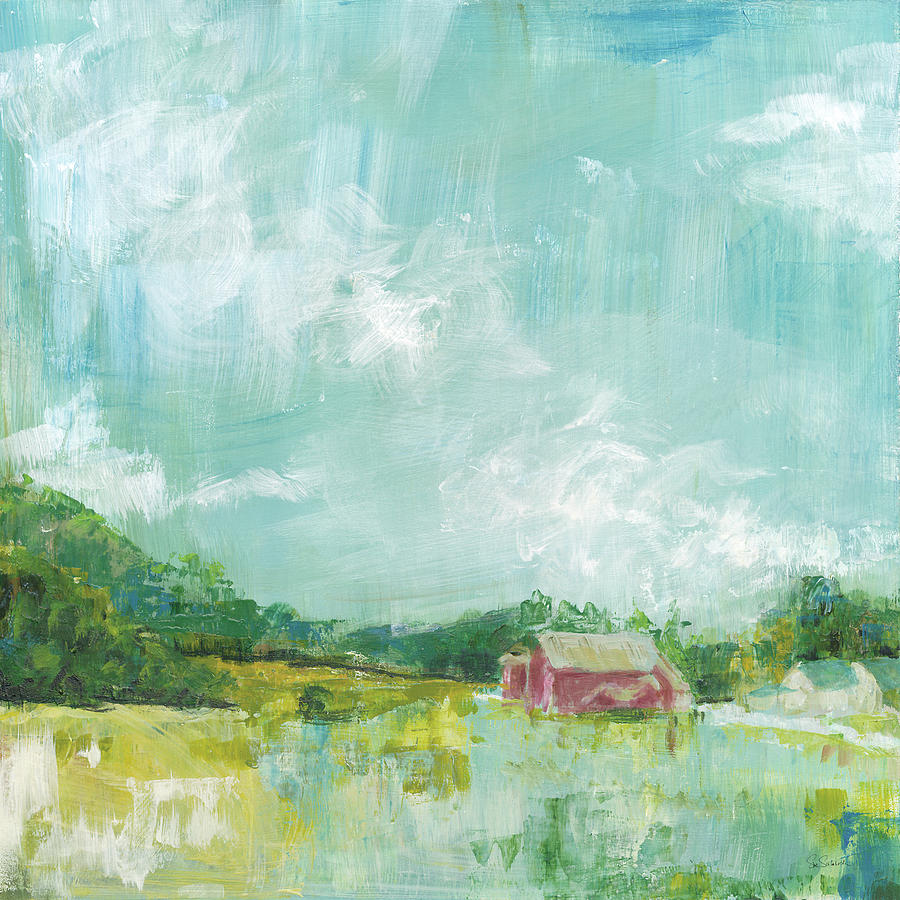Abstract Painting - Horizon Farm by Sue Schlabach