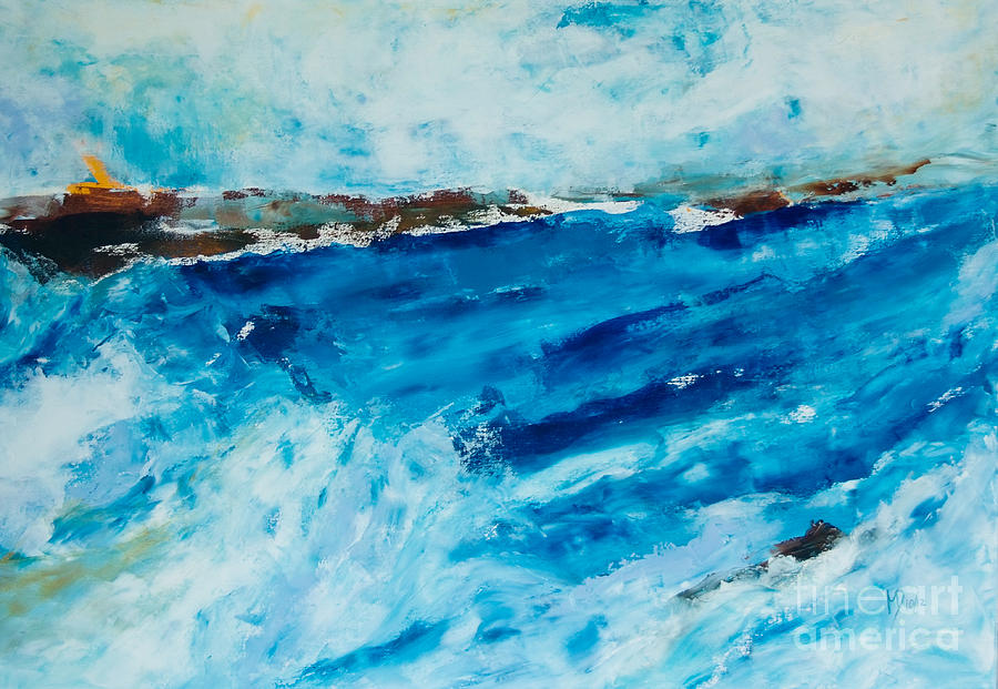 Abstract Painting - Horizont by Martina Dresler