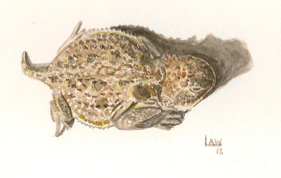 Wildlife Painting - Horned Toad Lizard by Lauren White