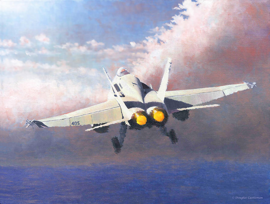 Hornet Afterburners Painting by Douglas Castleman