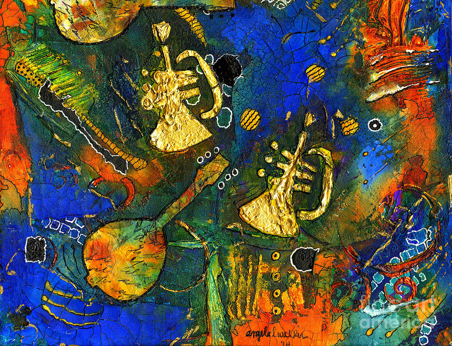 Horns and Other Things Mixed Media by Angela L Walker