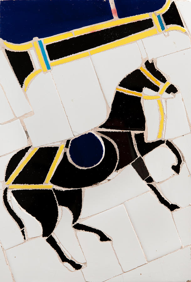 Tile Mosaic Ceramic Art - Horse-01 by Haris Sheikh