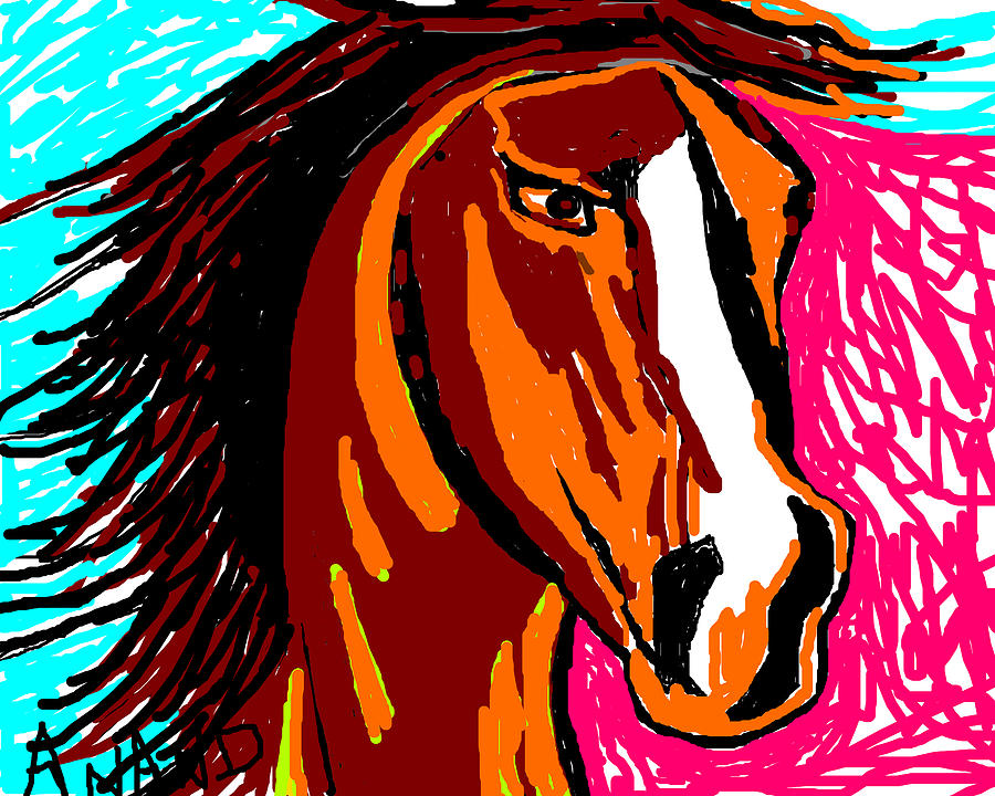 Horse-17 Digital Art by Anand Swaroop Manchiraju