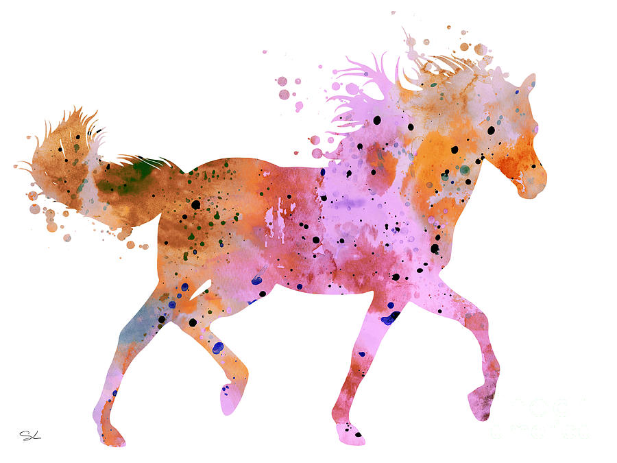 Horse Painting - Horse 2 by Watercolor Girl