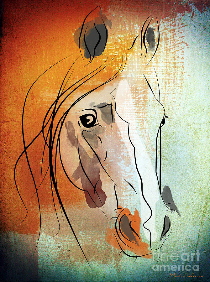 Animal Digital Art - Horse 3 by Mark Ashkenazi