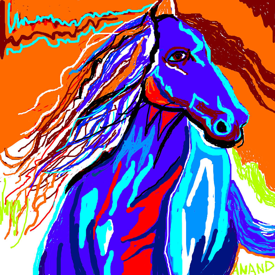 Portrait Digital Art - Horse-4 by Anand Swaroop Manchiraju