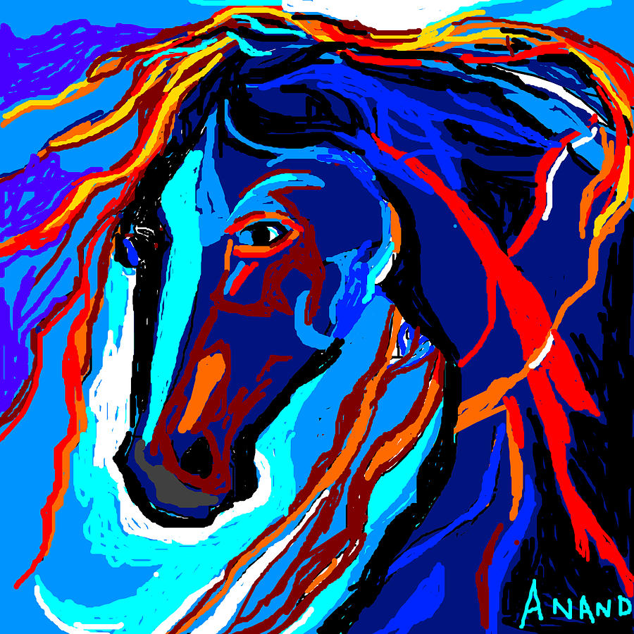 Horse-5 Digital Art by Anand Swaroop Manchiraju
