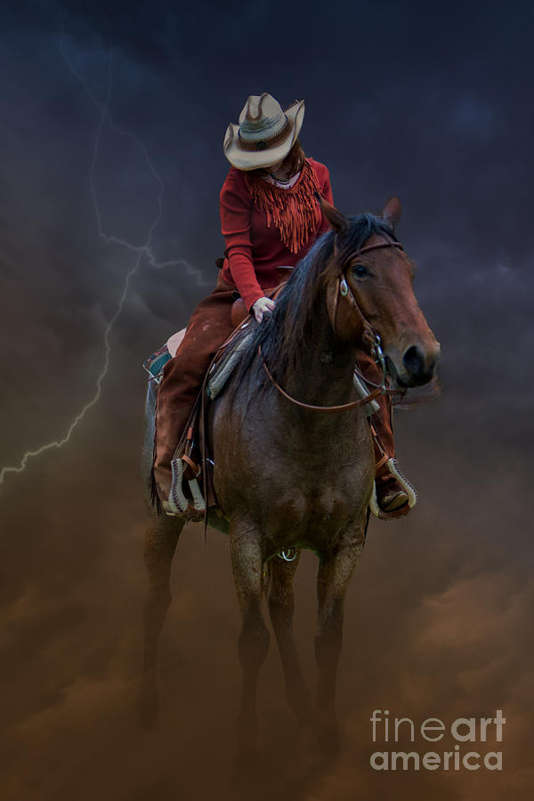 Horse and Rider Digital Art by Jerry Fornarotto