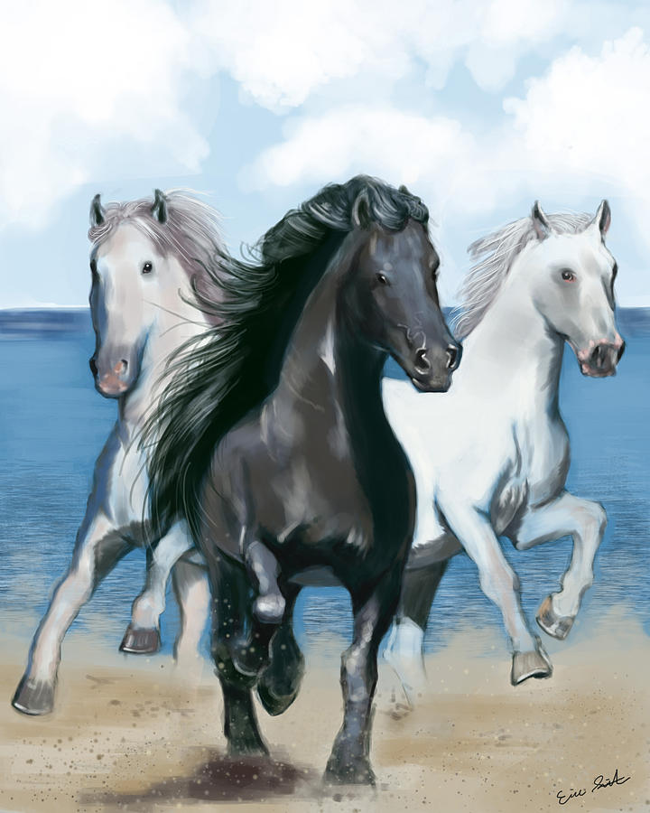 Horse Digital Art - Horse Beach by Eric Smith