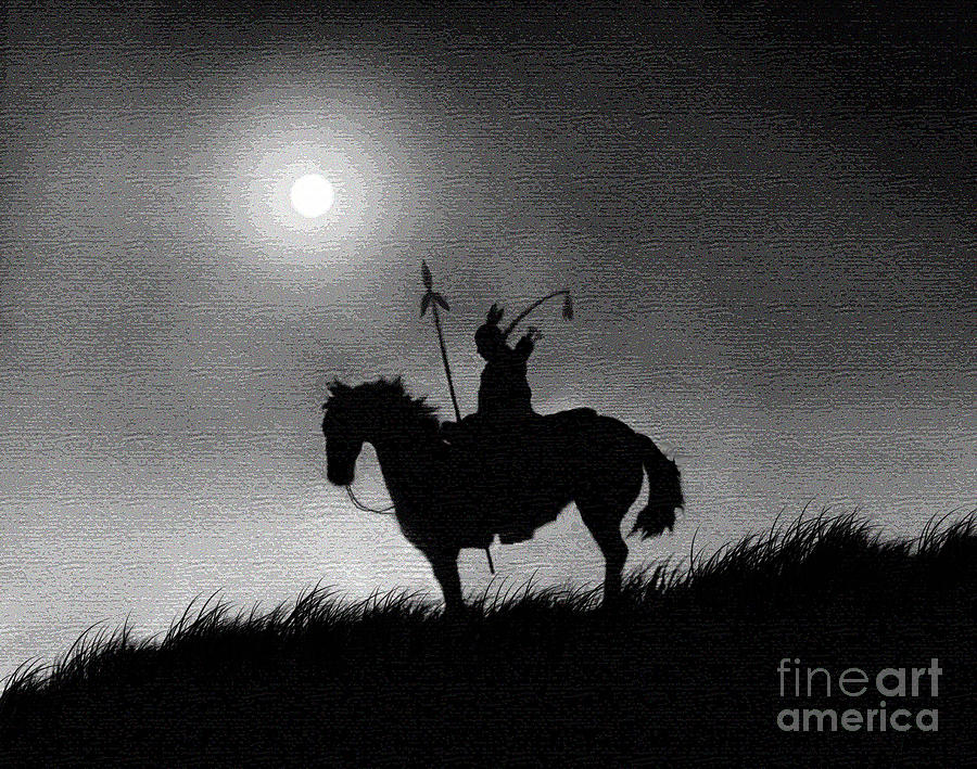 Black And White Painting - Horse Brave by Robert Foster