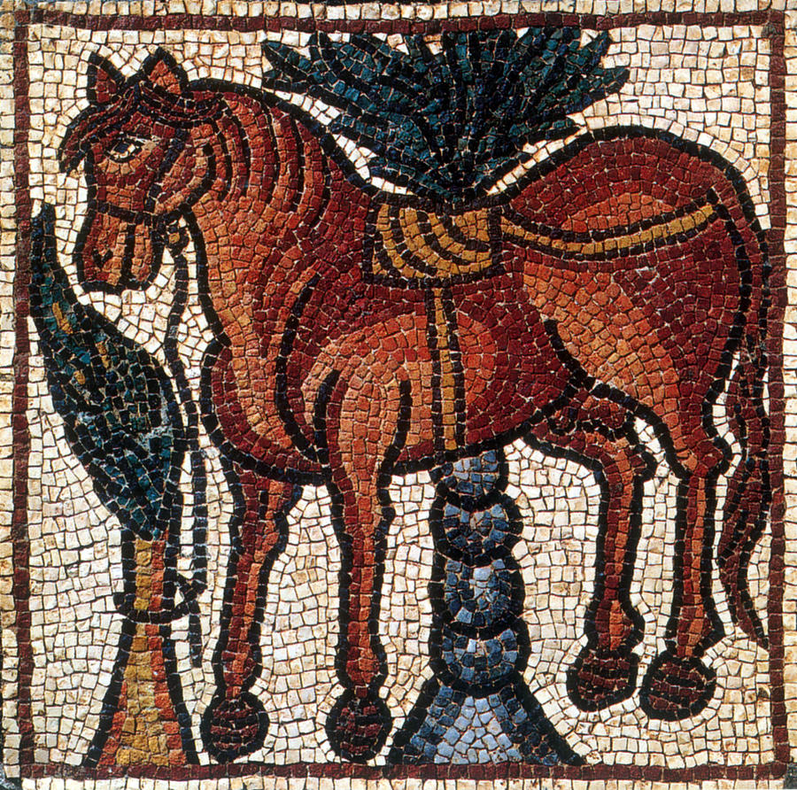 Horse, Byzantine Mosaic, 6th Century Photograph by Science Source