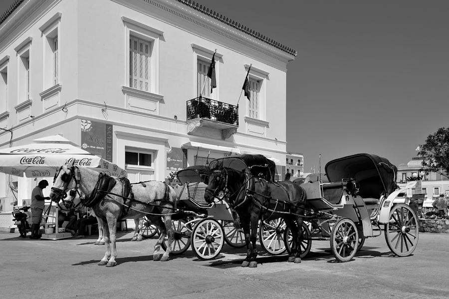 Horse carriages in Spetses town Photograph by George Atsametakis