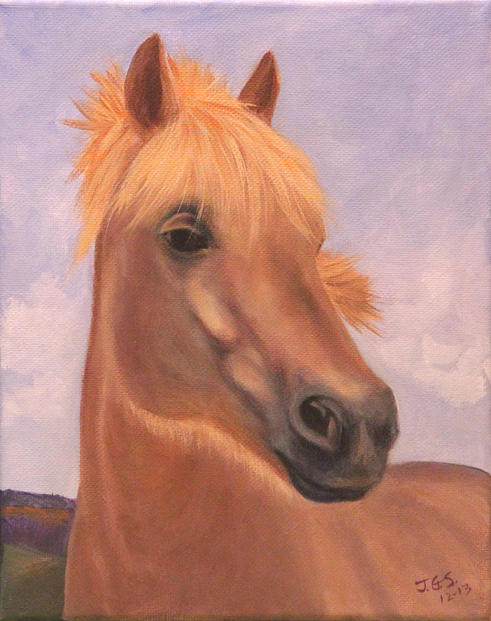 Horse Close-up Painting by Janet Greer Sammons