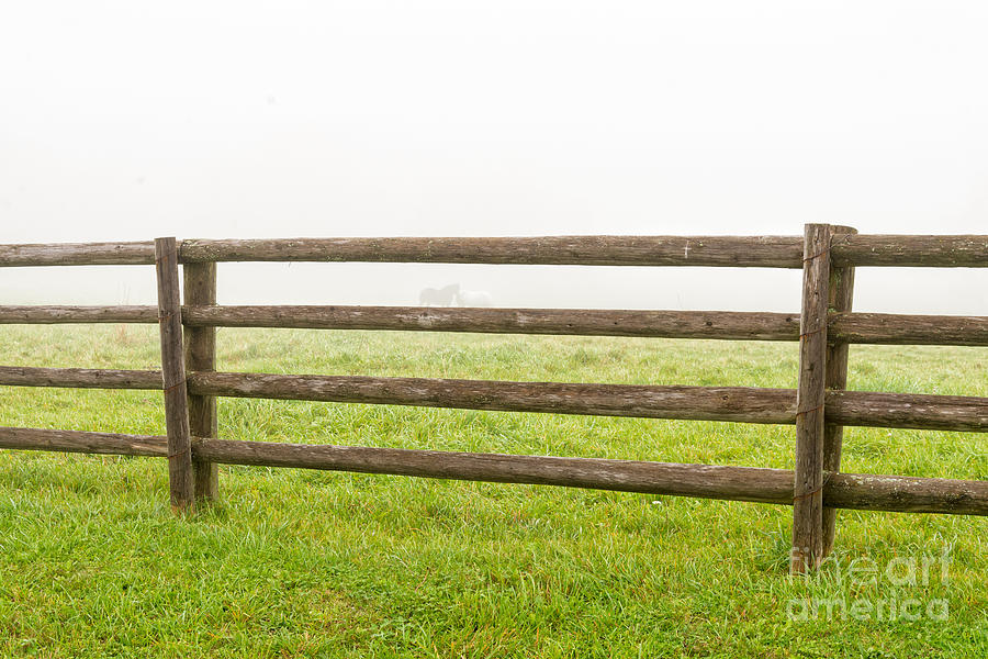 Horse Corral - With A Faint Horse Silhouette Photograph