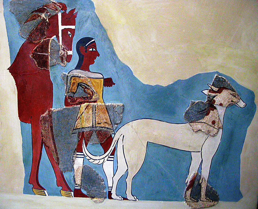 Horse dog and charioteer Photograph by Andonis Katanos