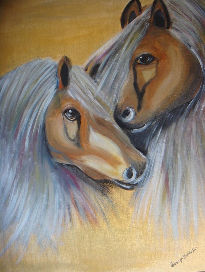 Horse duo Painting by Saranya Haridasan - Fine Art America