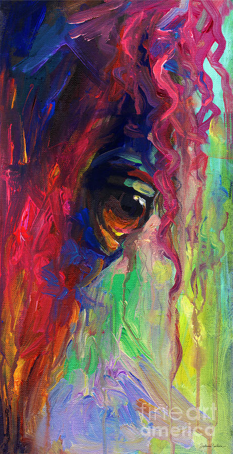 Abstract Painting - Horse eye portrait  by Svetlana Novikova