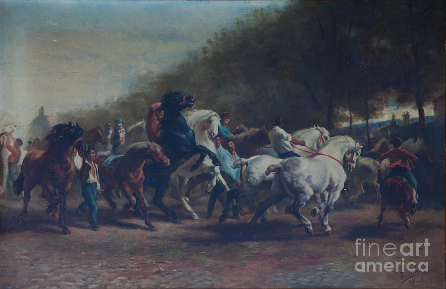 Horse Fair Painting by Federico Sulroca Spenser