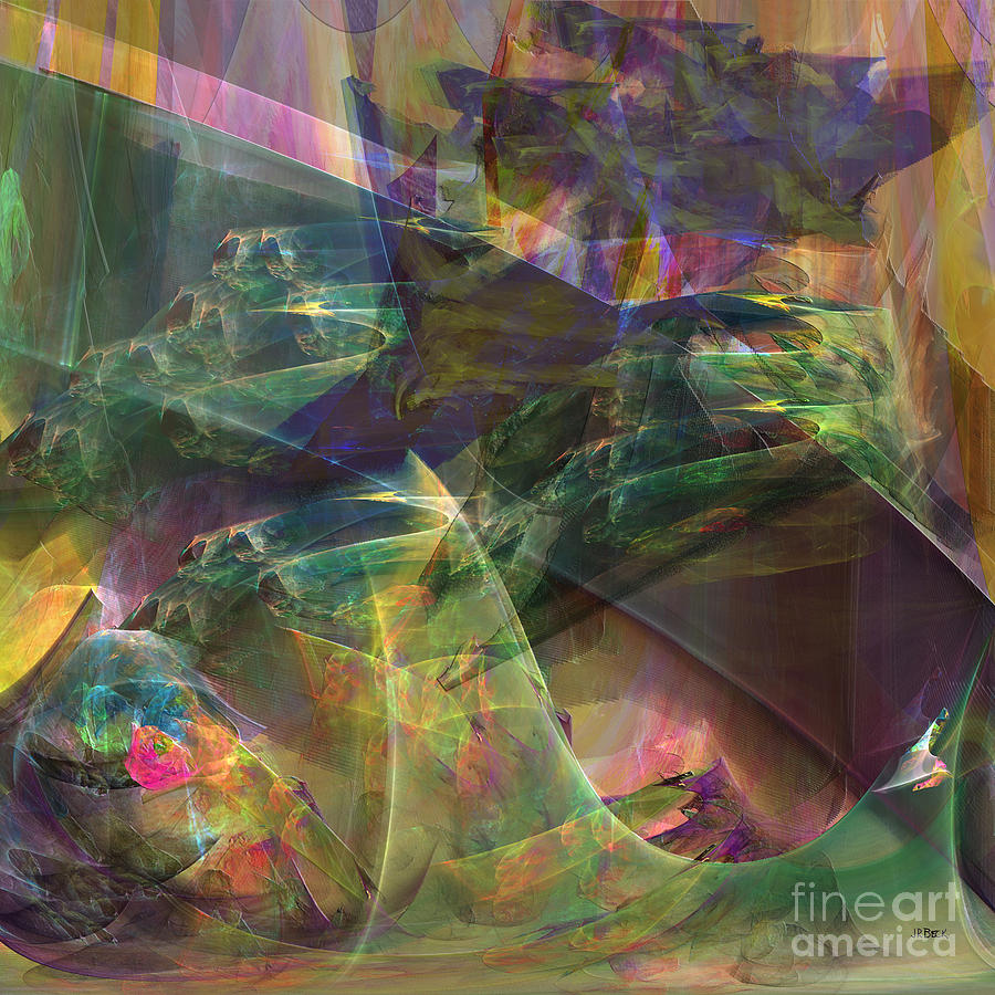 Horse Feathers Digital Art - Horse Feathers - Square Version by John Robert Beck Horse Feathers Digital Art - Horse Feathers - Square Version by John Robert Beck