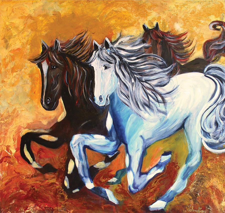 Horse Fidelity Painting by Helene Khoury Nassif - Fine Art America