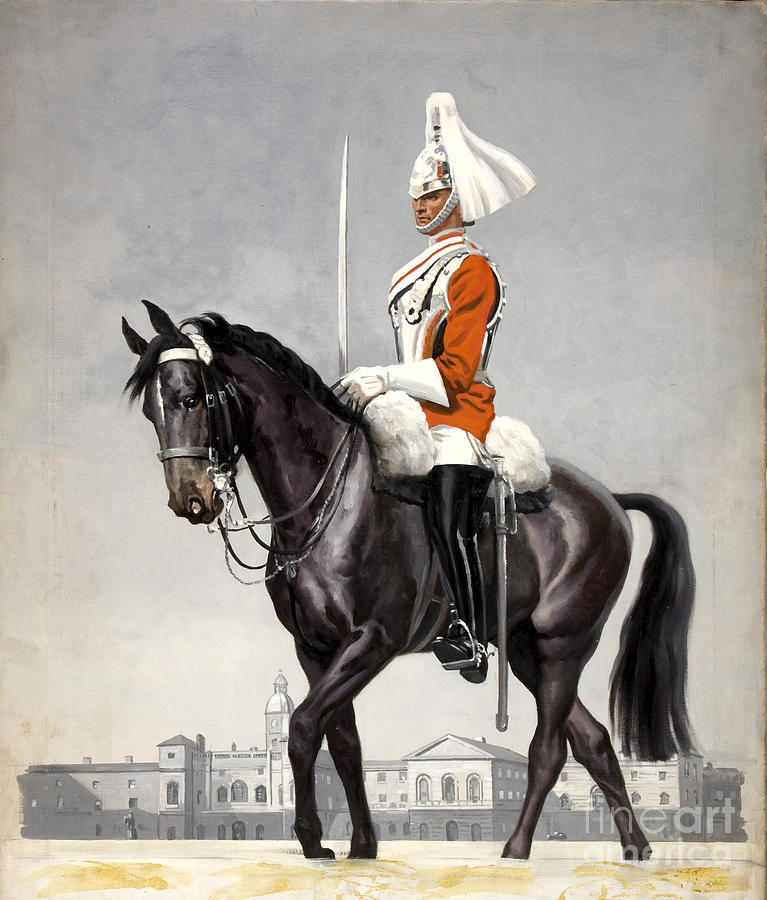 Horse guards Parade 1939-1946 vintage poster Painting by Vintage Collectables