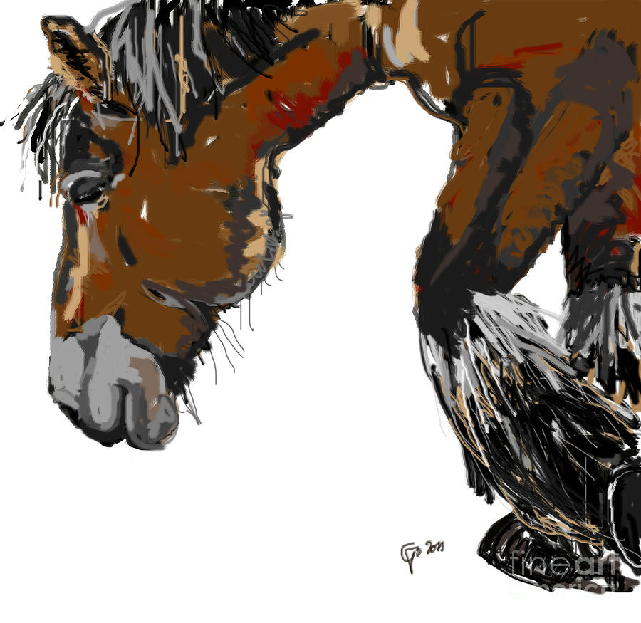 horse - Guus Painting by Go Van Kampen