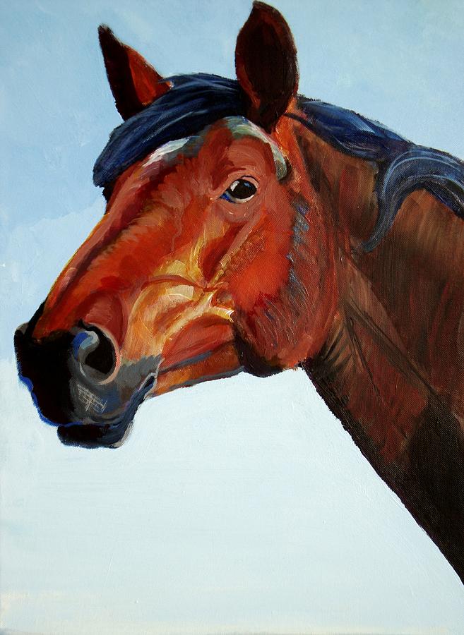 Horse head Painting by Mike Jory