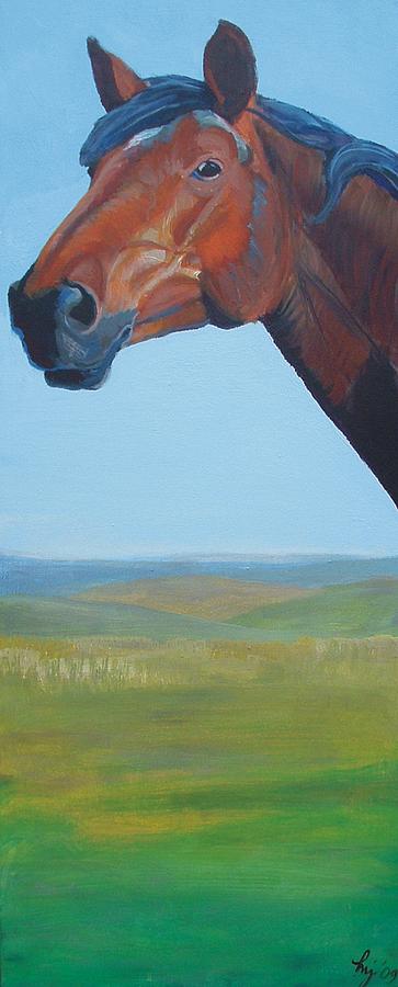 Horse Head Painting Painting by Mike Jory