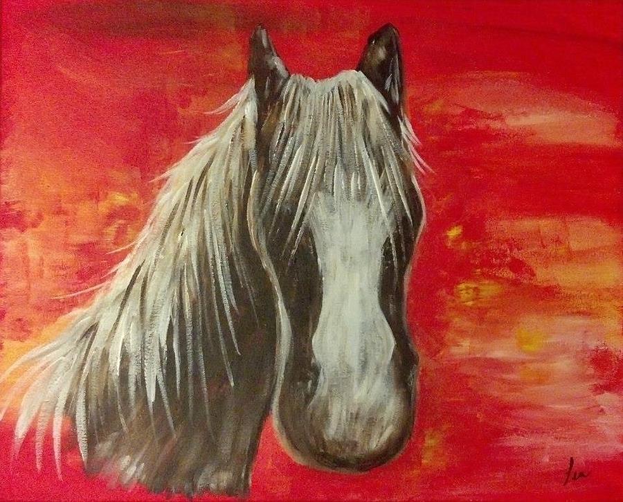 Yellows Painting - Horse In Fire by Babette Lea Hooten