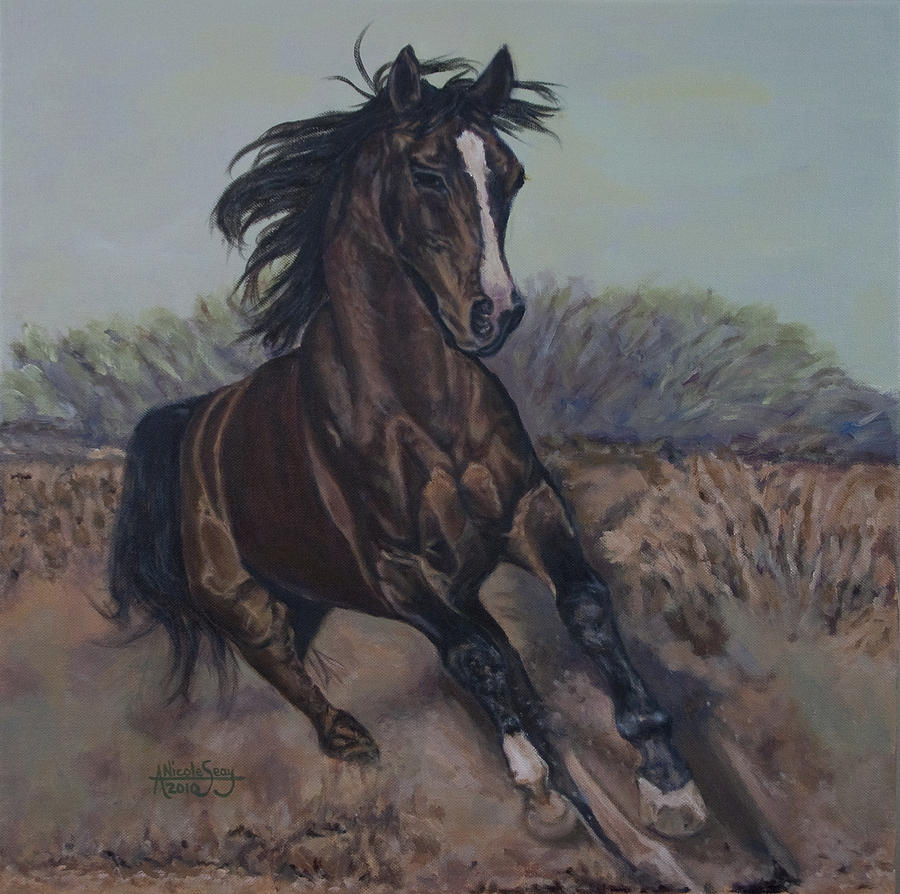 Horse in Motion Painting by Nicole Seay - Fine Art America