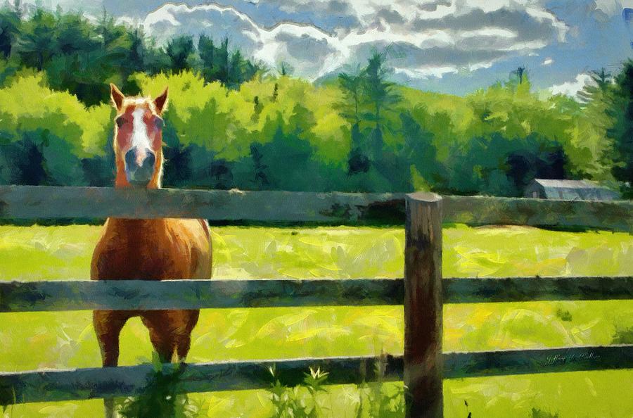 Horse in the Field Painting by Jeffrey Kolker
